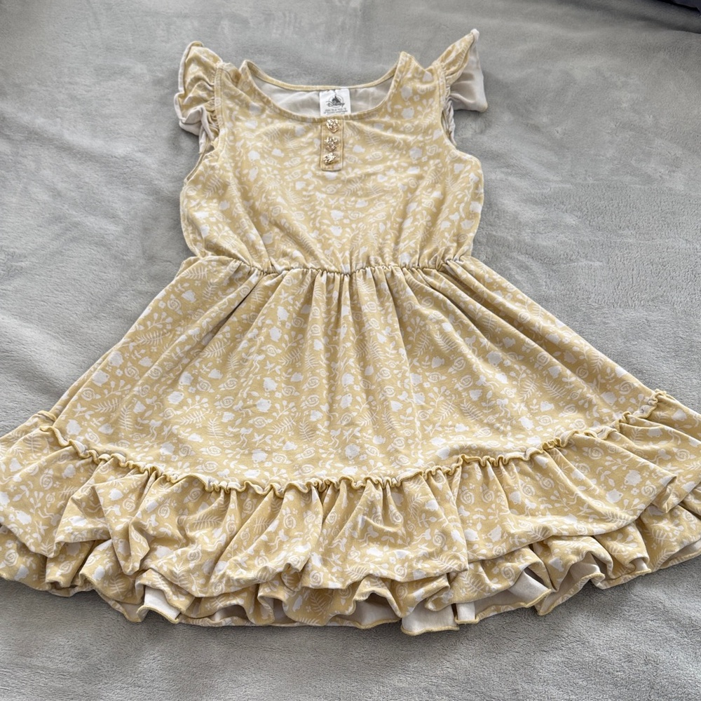 Disney Princess Belle Charming Yellow Kids Dress